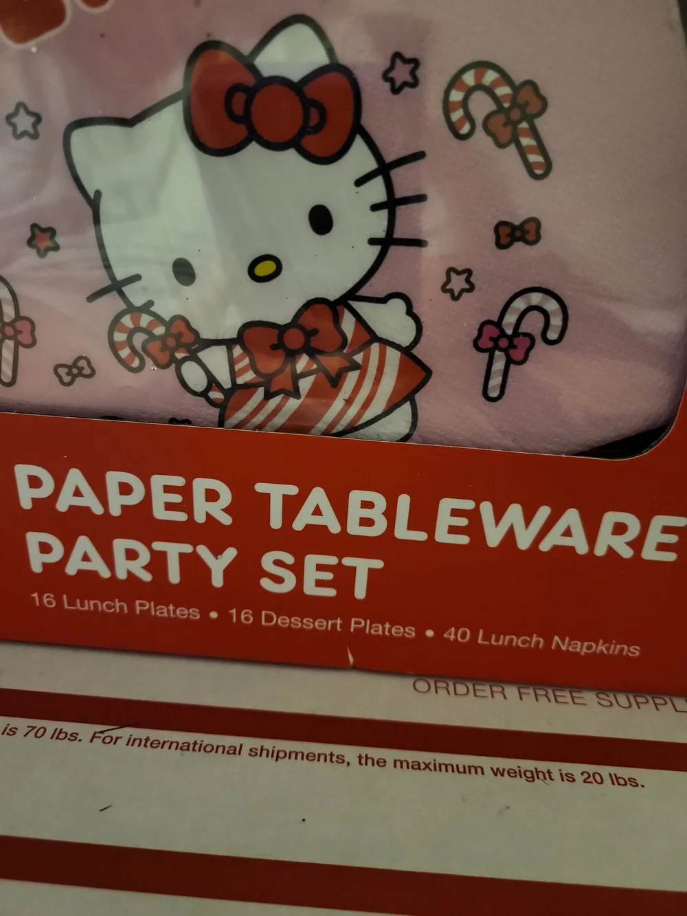Hello Kitty Paper Tableware Party Set16 Lunch&dessert Plates 40 Napkins